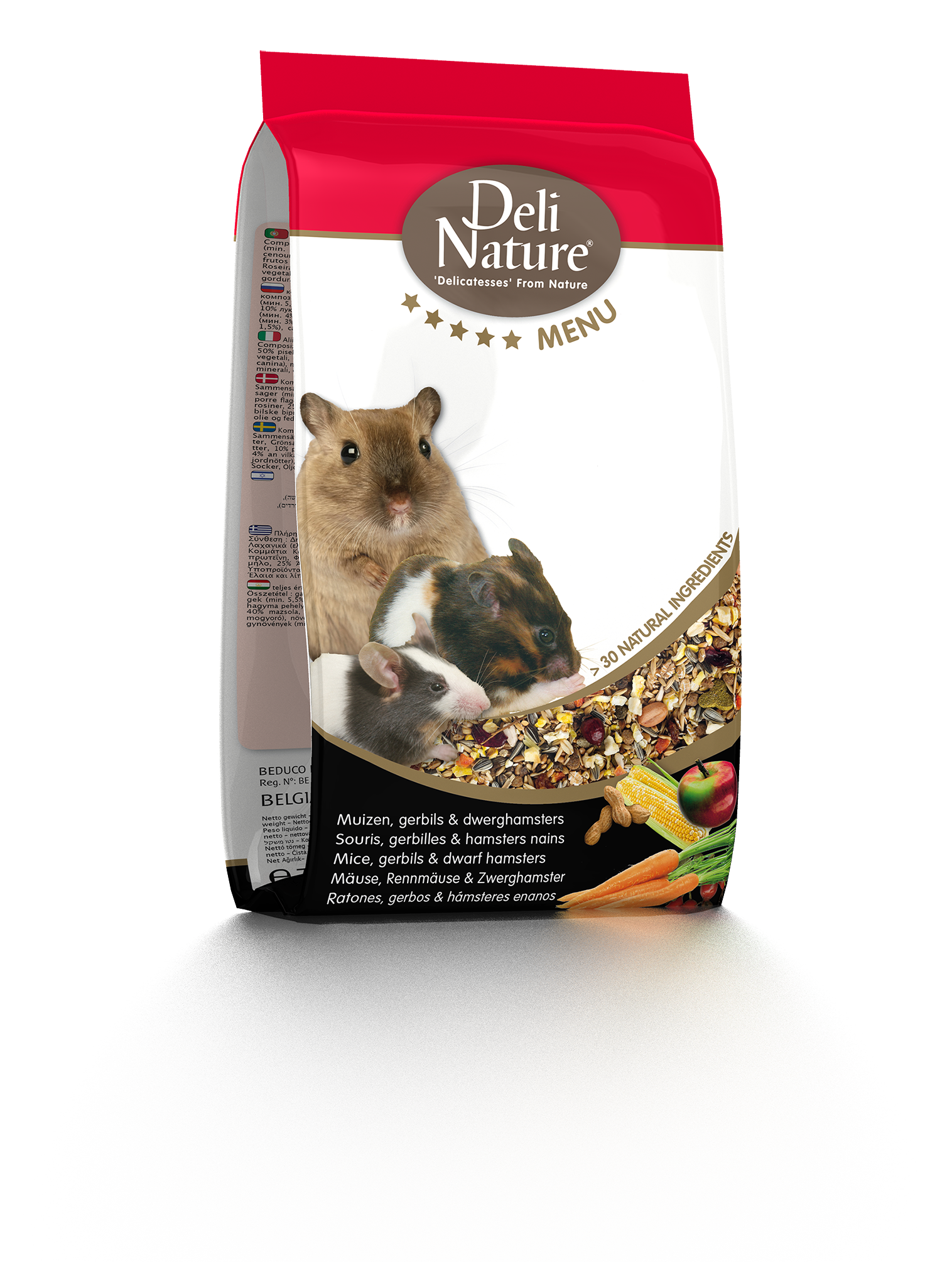 Deli Nature Nager 5*-Menü MÄUSSCHEN, RENNMÄUSSCHEN, ZWERGHAMSTER 750g