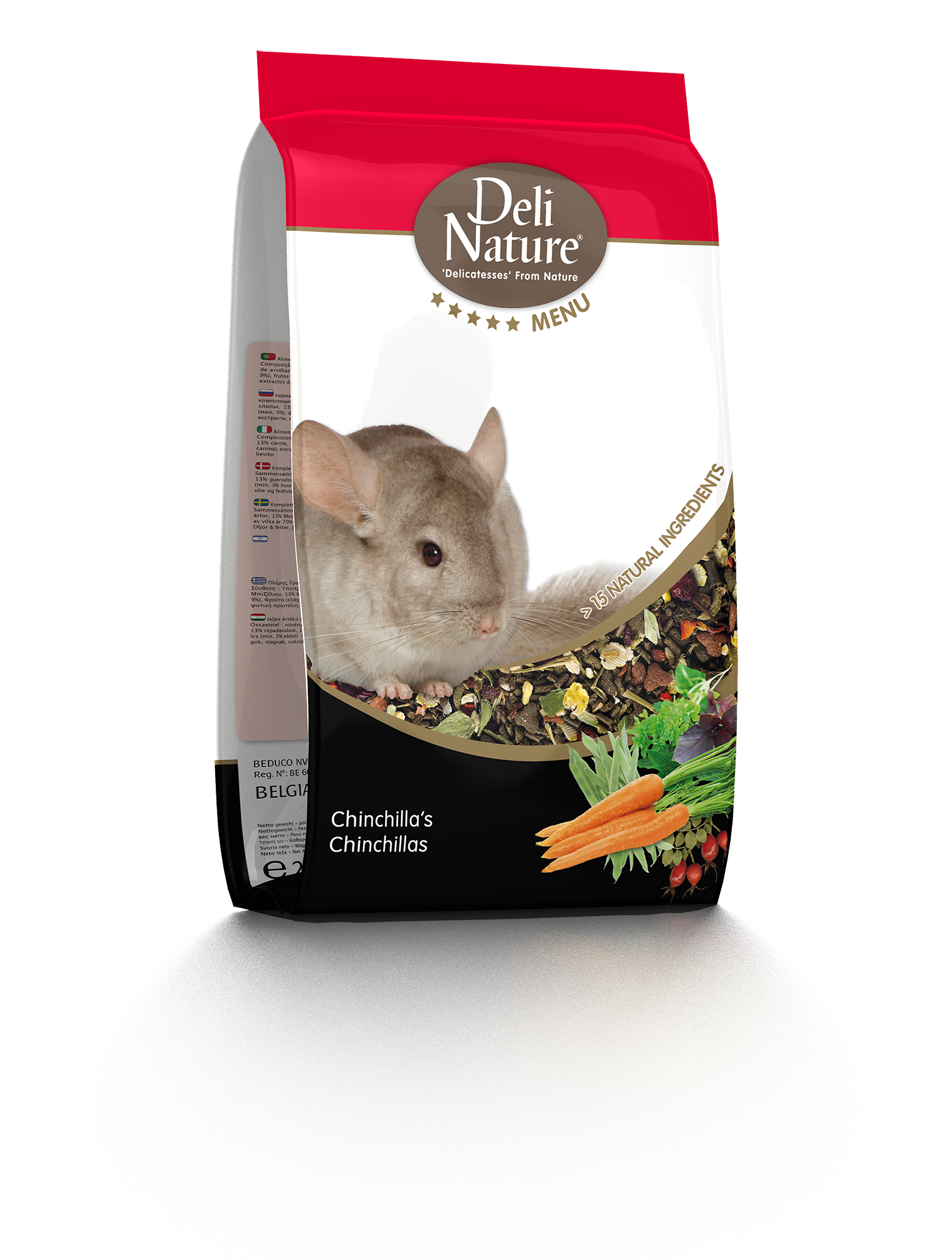 Deli Nature Nager 5*-Menü CHINCHILLA (Hagebutte) 2,5 kg