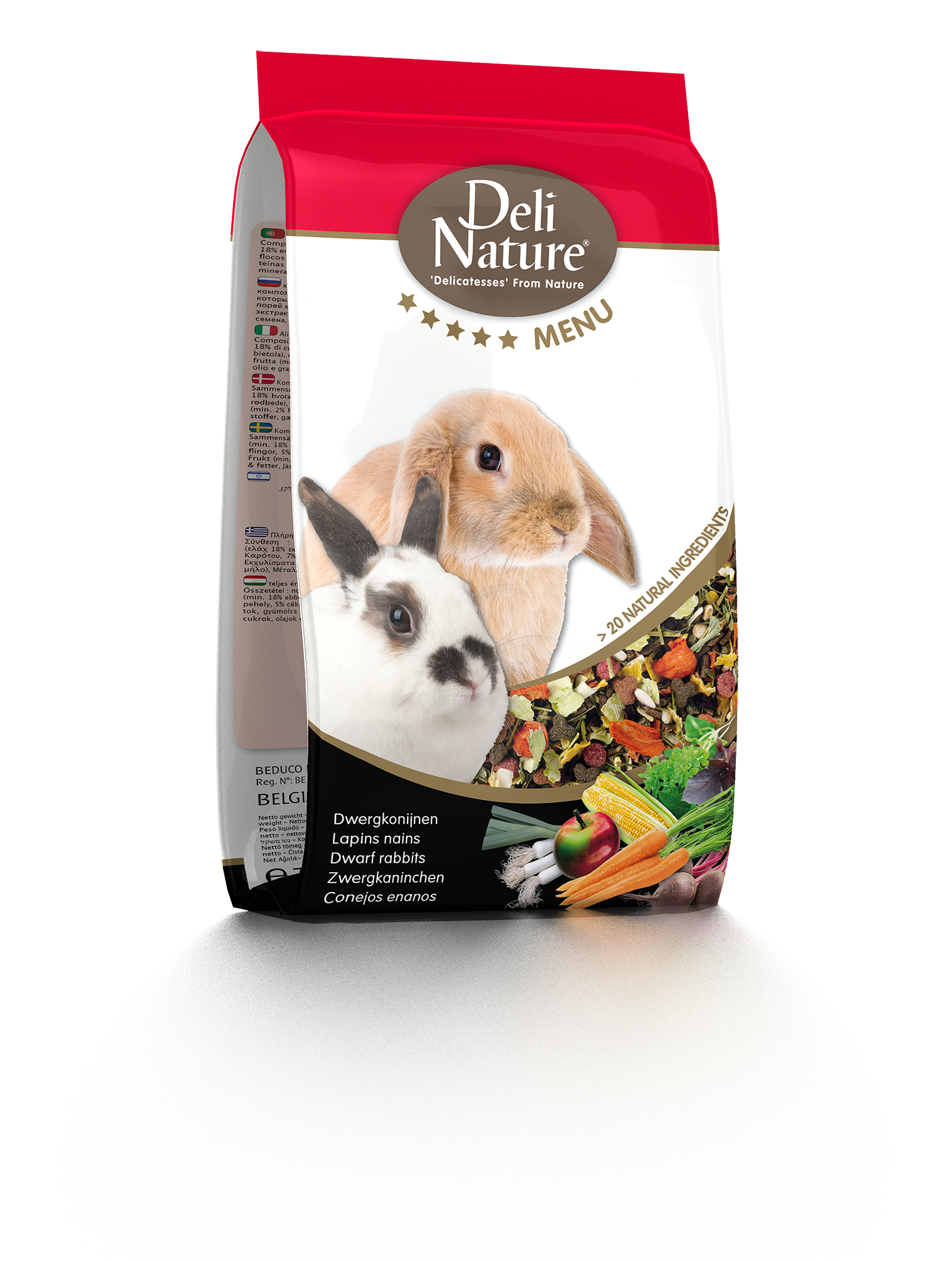 Deli Nature Nager 5*-Menü ZWERGKANINCHEN (Gemüse & Gartengewürze) 750g