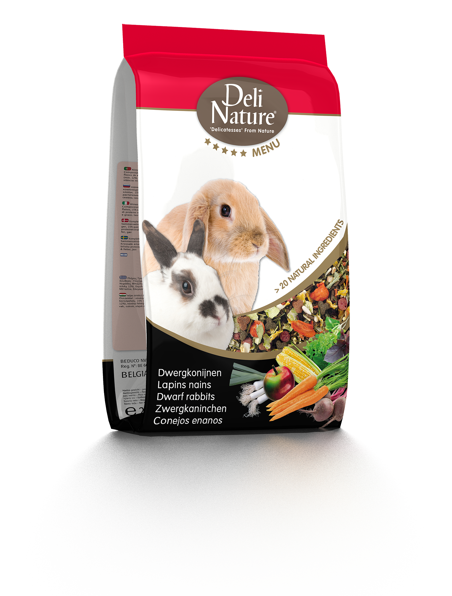 Deli Nature Nager 5*-Menü ZWERGKANINCHEN (Gemüse & Gartengewürze) 2,5 kg